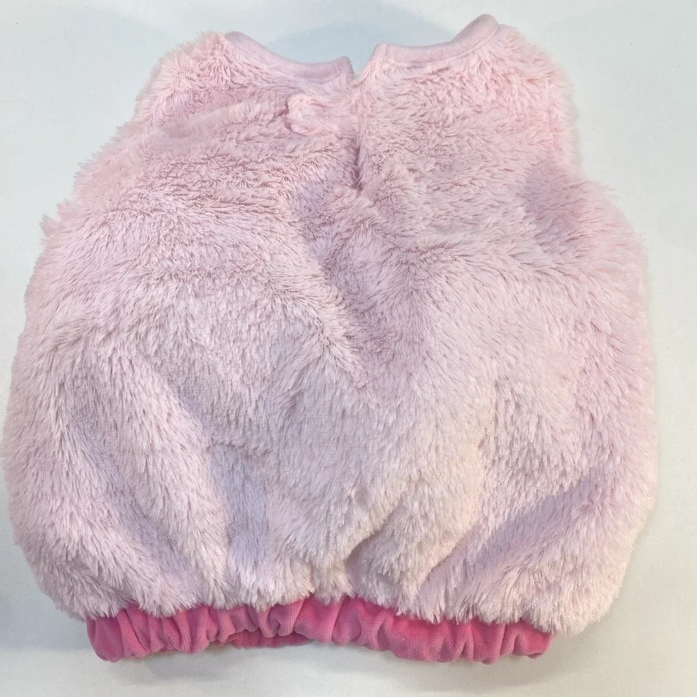 Target Flamingo Costume Infant 0-6M Pink Plush Faux Fur 3 Piece Set - Picture 5 of 13